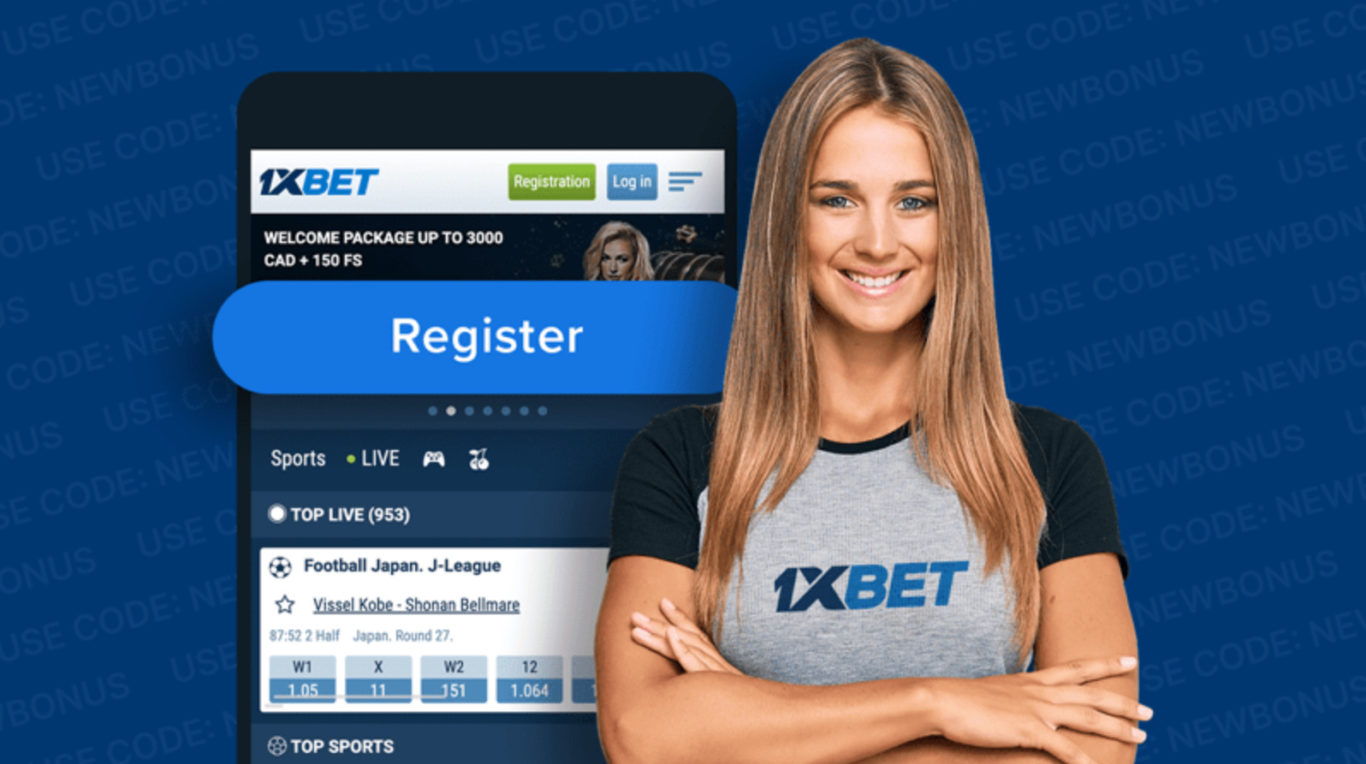 Procédure d'inscription sur 1xBet