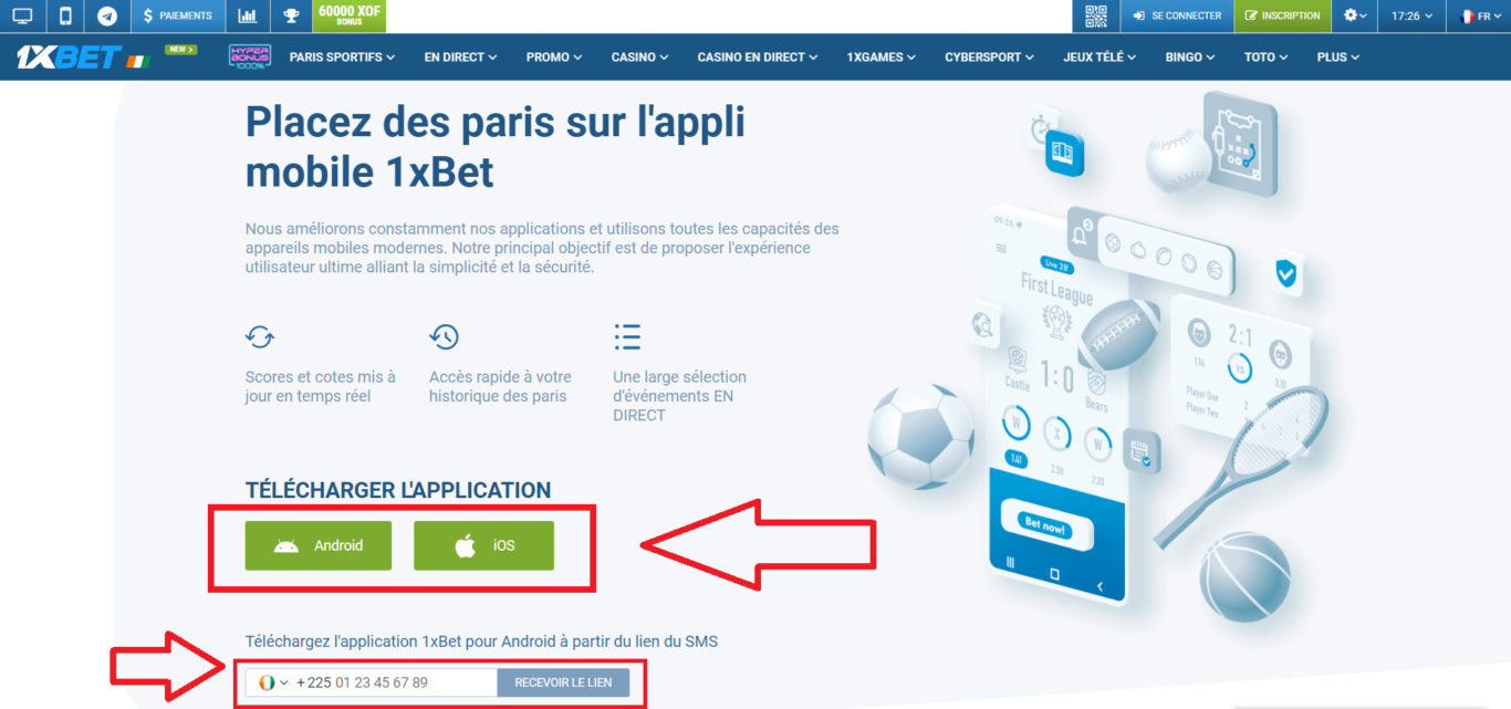 Télécharger 1xBet gratuit